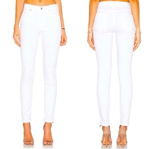 7 For All Mankind White High Rise Skinny Jean Size 28